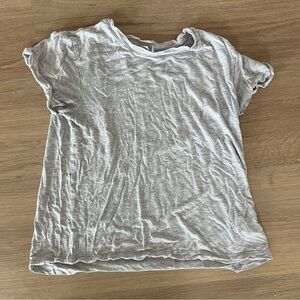All Saints Tshirt Gray glitter roll sleeve Size 6 EU 38
